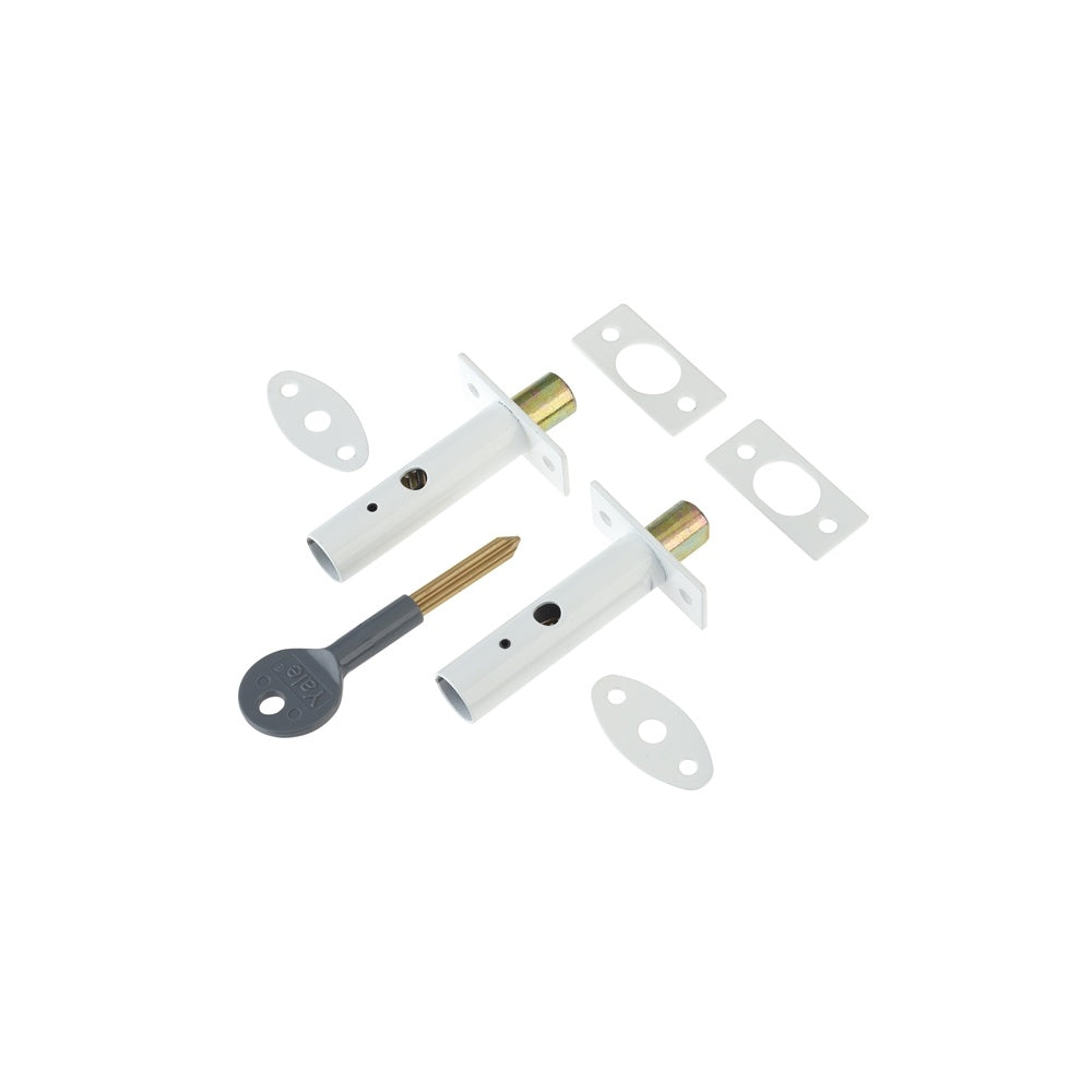 Yale Locks PM444 Door Security Bolts White Finish Visi of 2