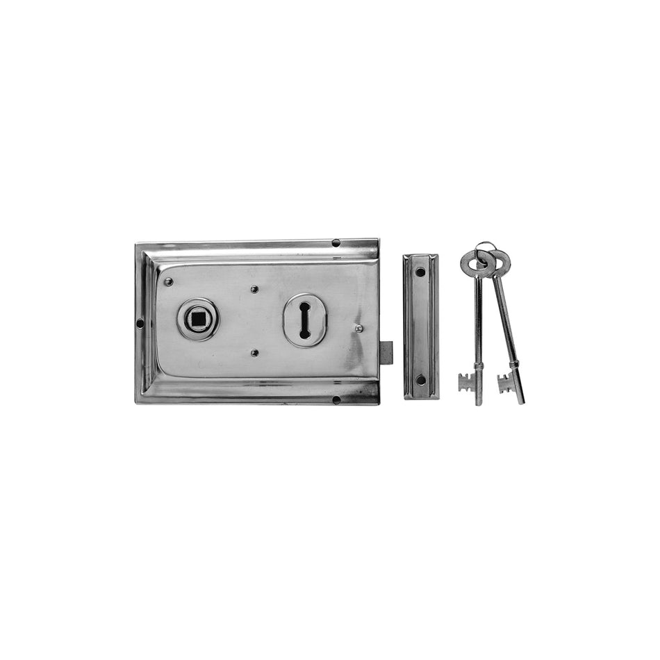 Yale Locks P334 Rim Lock Brass Finish 156 x 104mm Visi