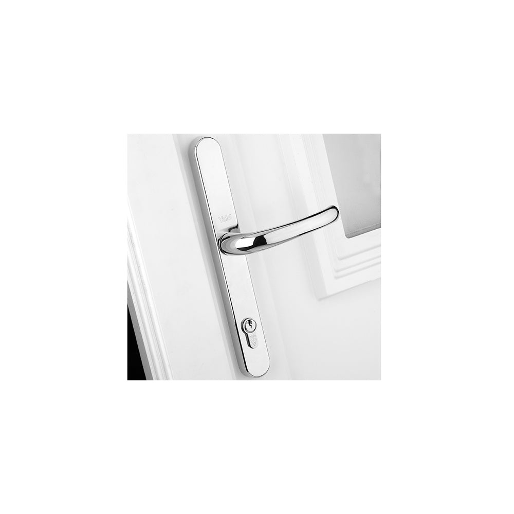 Yale Locks Retro Door Handle uPVC Polished PVD White Finish