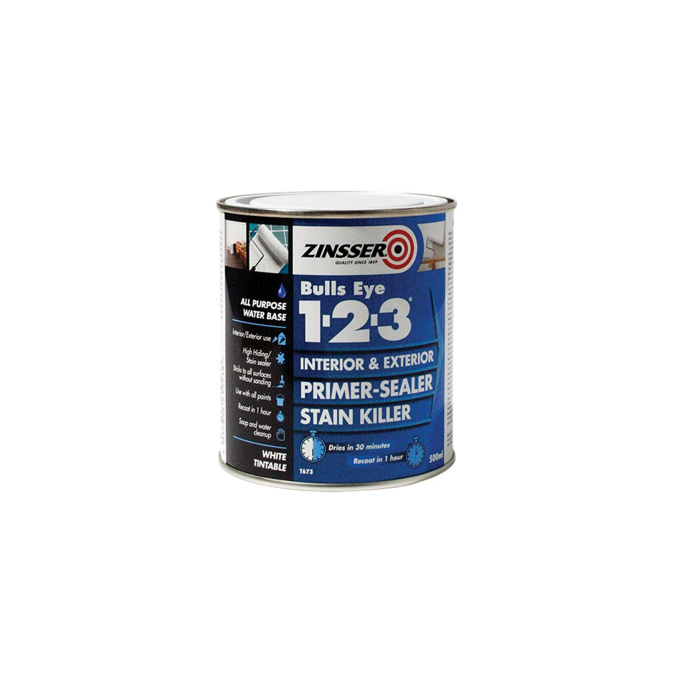 Zinsser 123 Bulls Eye Primer / Sealer Paint 500ml
