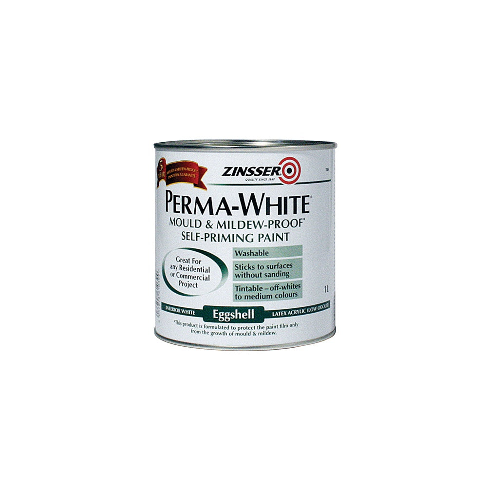 Zinsser Perma-White Interior Paint Eggshell 1 Litre