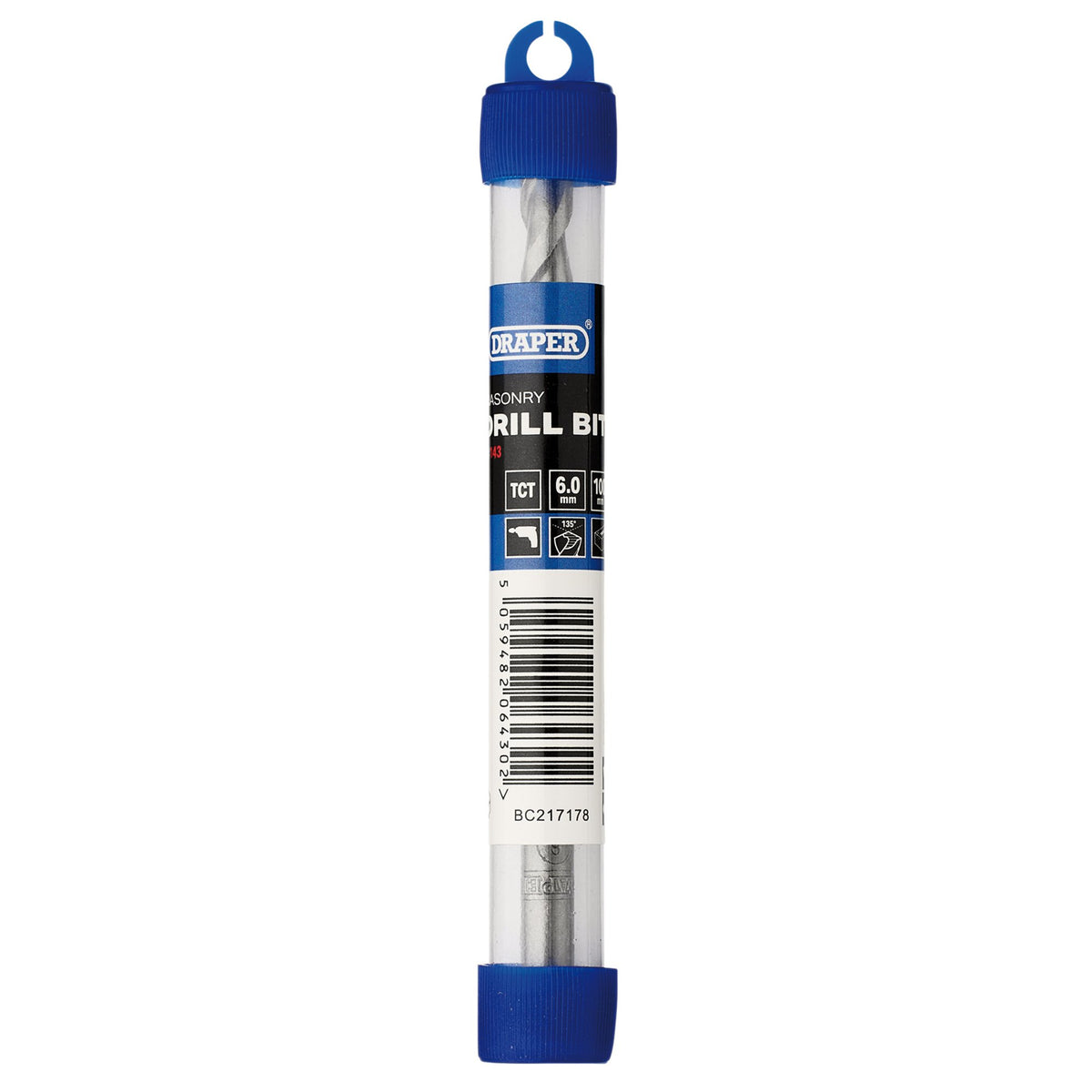 TCT Masonry Drill Bit, 6.0 x 100mm : Model No. DBMS