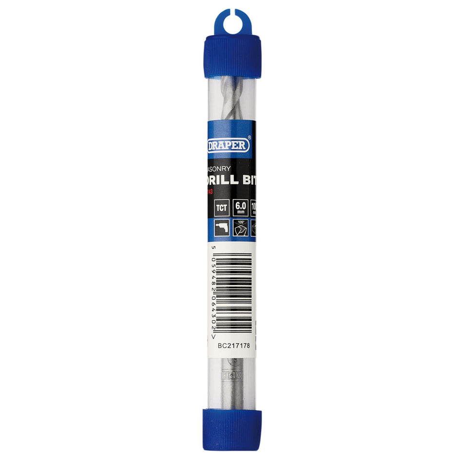 TCT Masonry Drill Bit, 6.0 x 100mm : Model No. DBMS