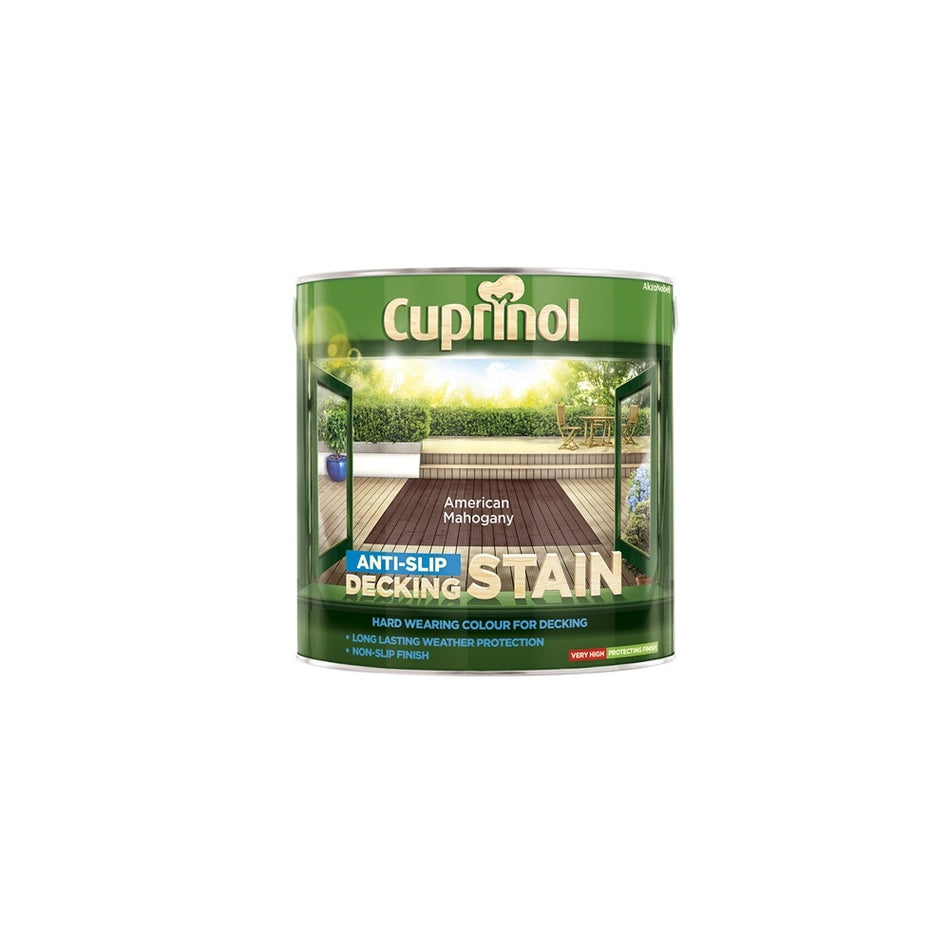Cuprinol Anti Slip Decking Stain American Mahogany 2.5 Litre