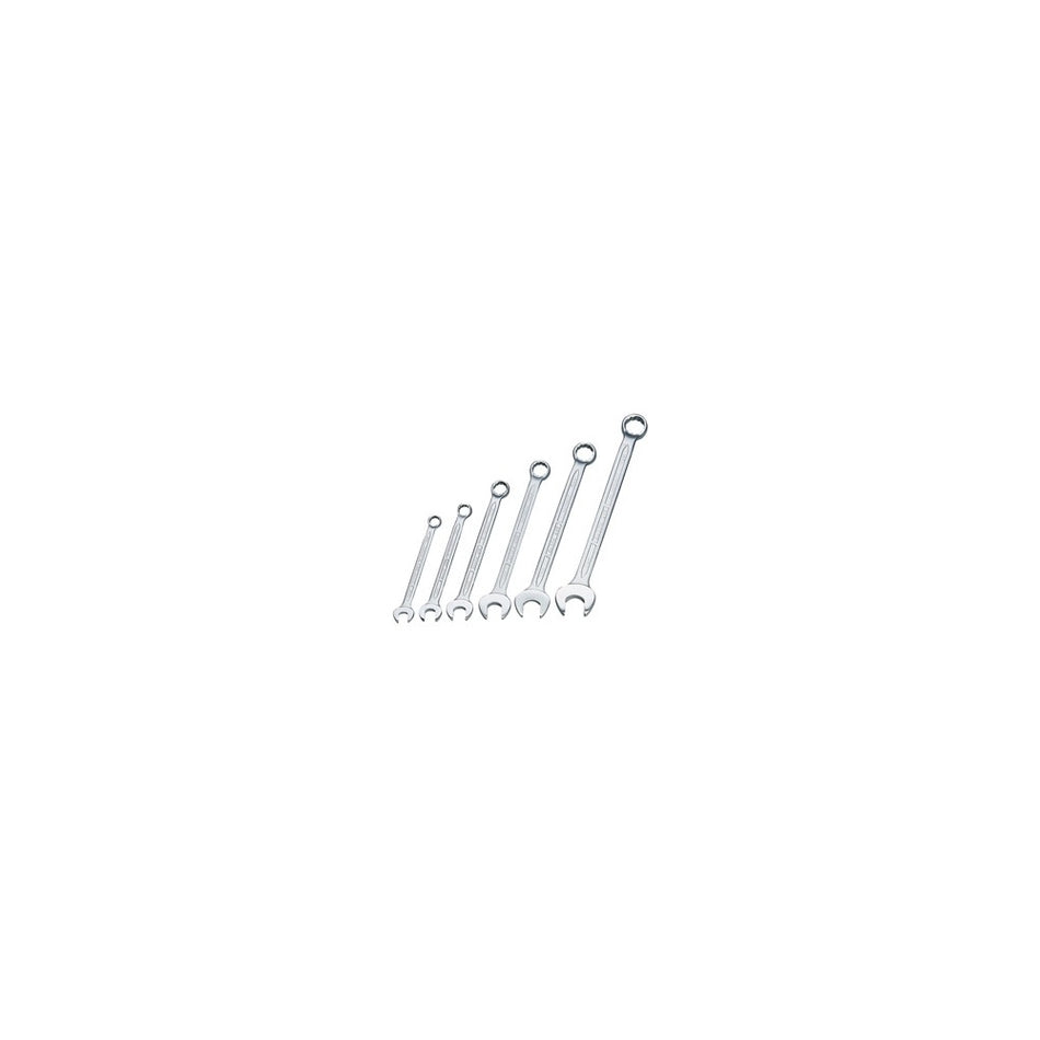 6 Piece Long Whitworth Combination Spanner Set: Model No.205 S6W