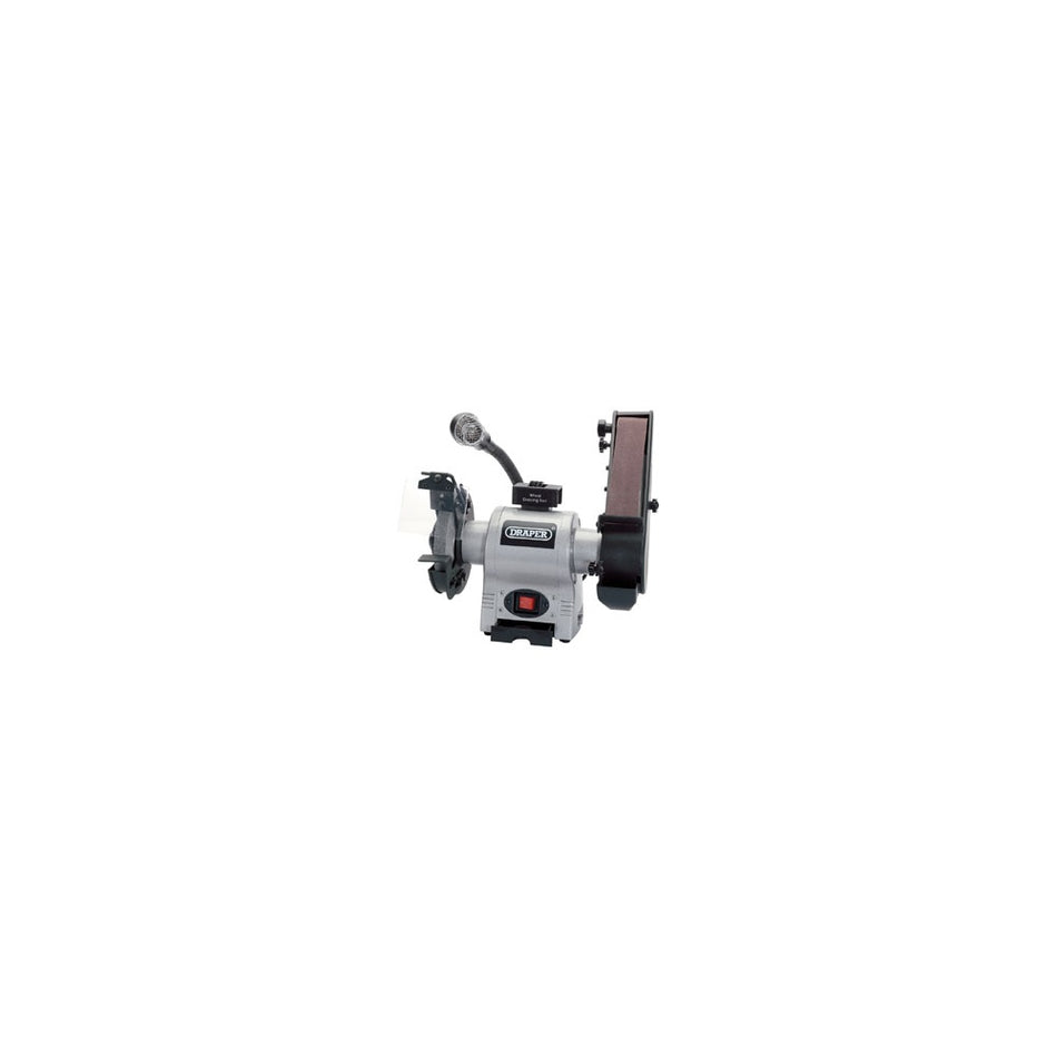 DRAPER 150mm 370W 230V Bench Grinder with Sanding Belt and Worklight: Model No.GD650A