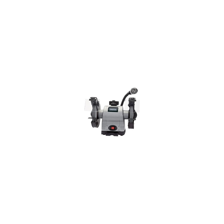DRAPER 200mm 550W 230V Heavy Duty Bench Grinder with Worklight: Model No.GD825L