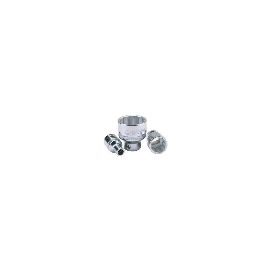 1/4in. 1/2in. Square Drive Whitworth Bi-Hexagon Socket: Model No.770-LW