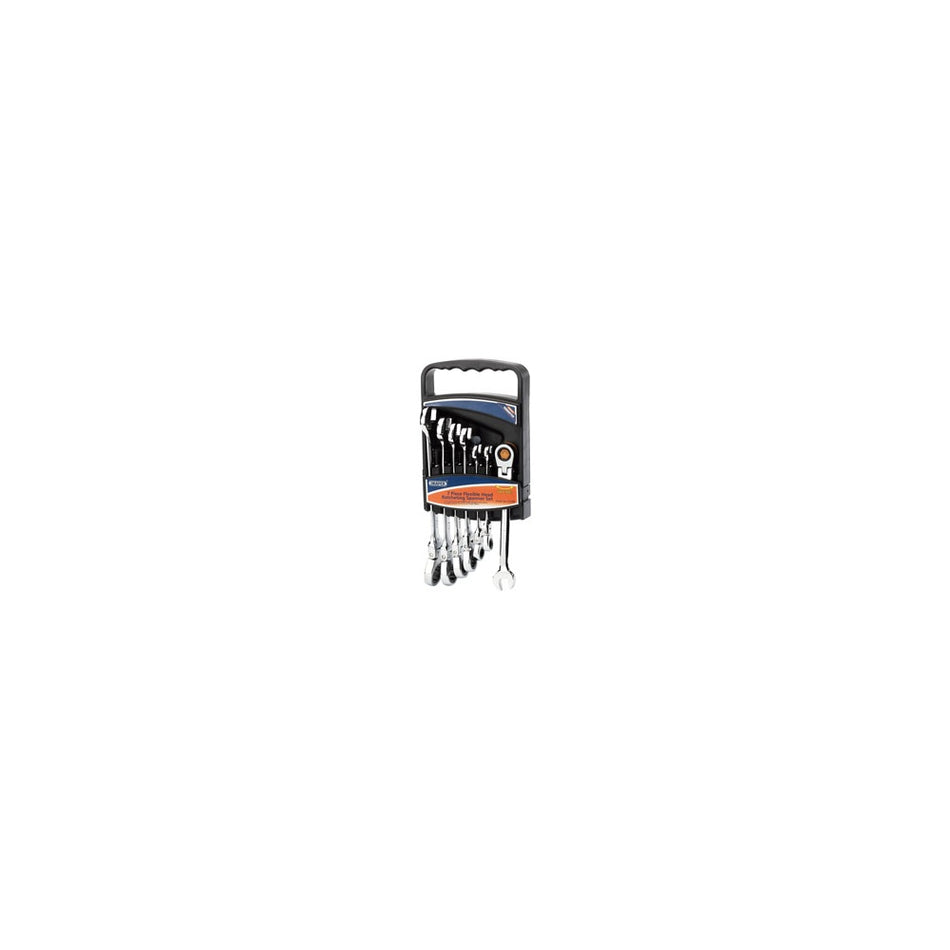 DRAPER 7 Piece Draper Hi-Torq ; Metric Flexible Head Ratcheting Combination Spanner Set: Model No.8230FMM/7