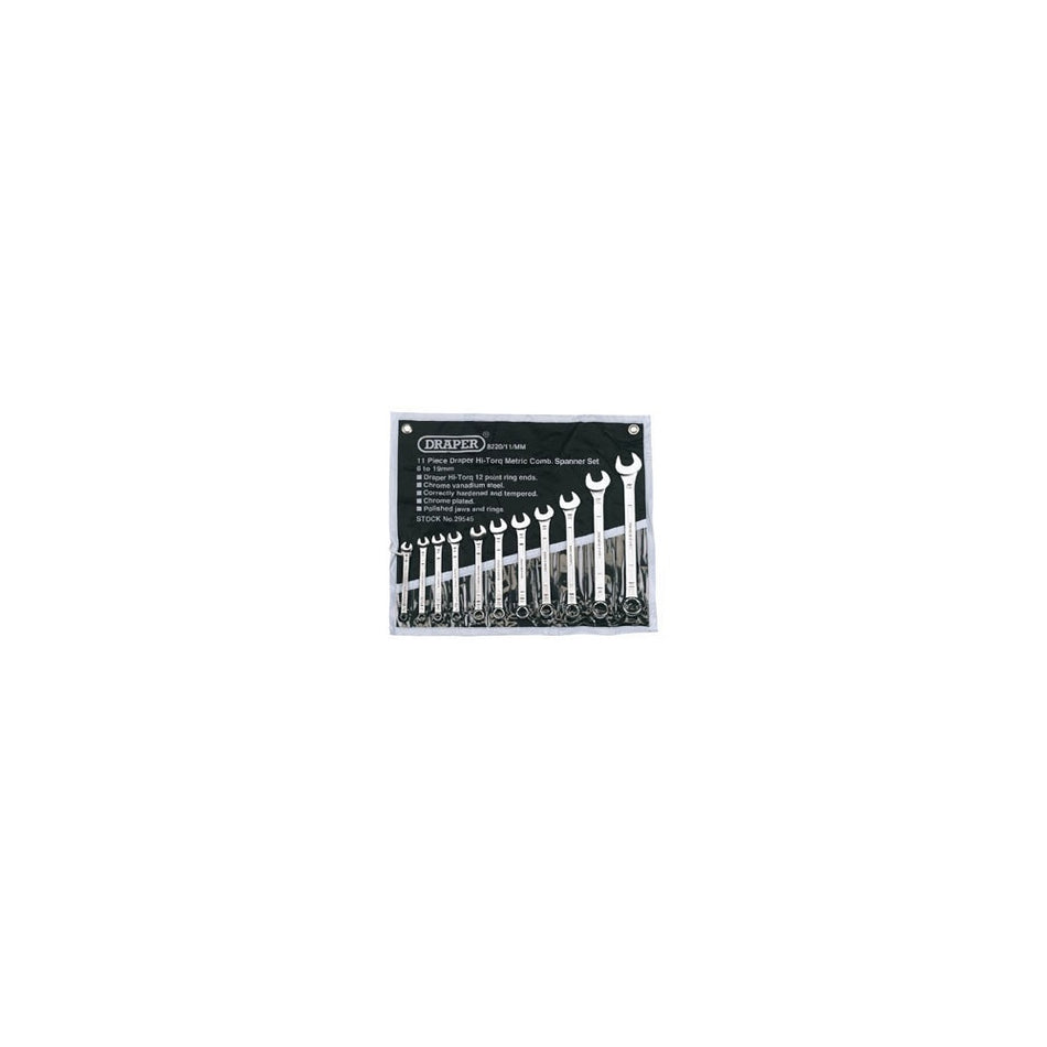 DRAPER 11 Piece Metric Combination Spanner Set: Model No.8220/11/MM