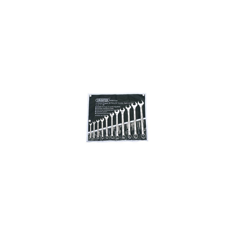 DRAPER 11 Piece Imperial Combination Spanner Set: Model No.8220/11/AF