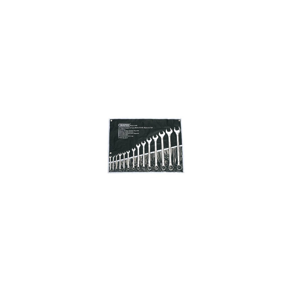 DRAPER 14 Piece Metric Combination Spanner Set: Model No.8220/14/MM