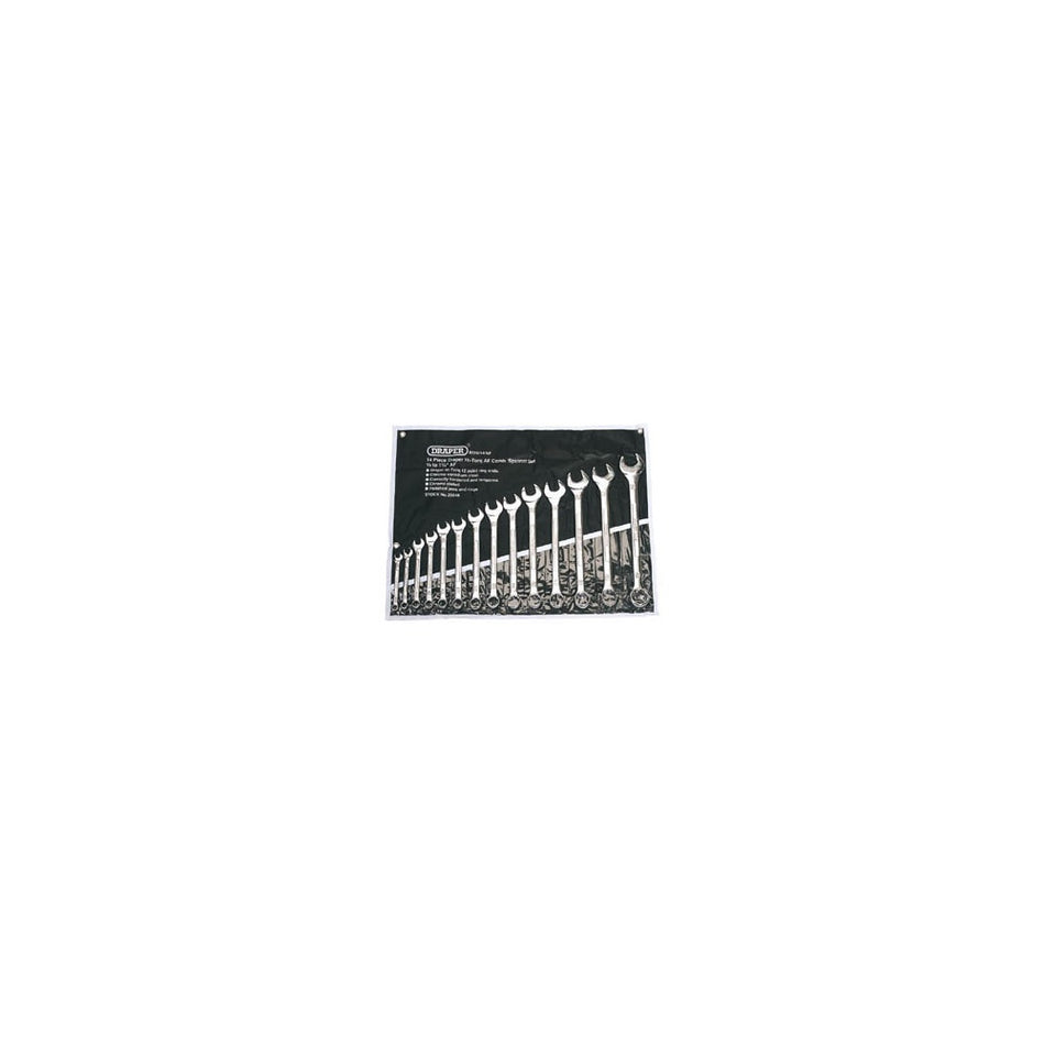 DRAPER 14 Piece Imperial Combination Spanner Set: Model No.8220/14/AF