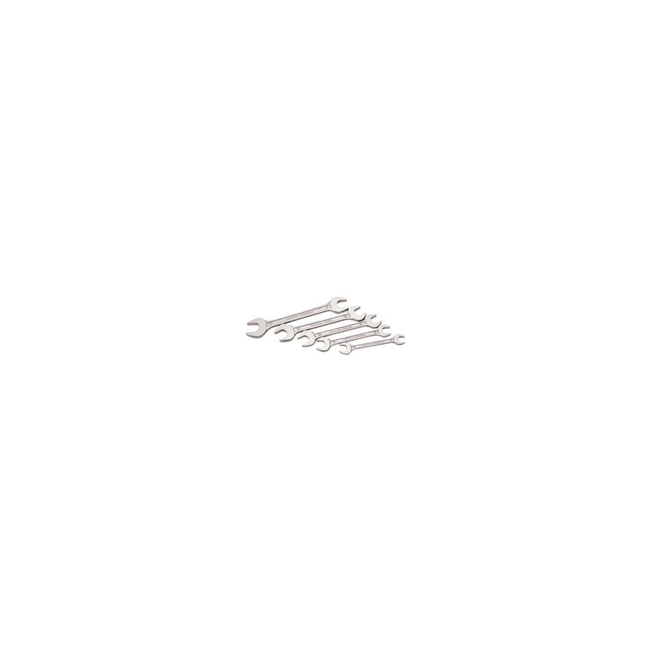 DRAPER 5 Piece Metric Open End Spanner Set: Model No.5049/5/MM