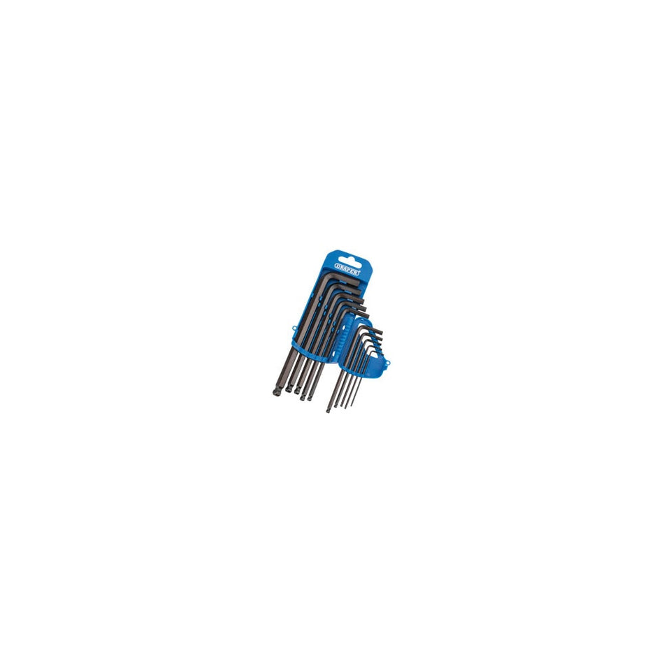 DRAPER 10 piece Metric Hexagon and Ball End Hexagon Key Set: Model No.TBP10M/B