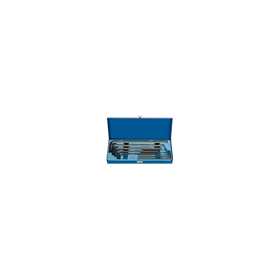 DRAPER Expert 10 Piece Metric Extra Long Pattern Hexagon Key Set: Model No.ELKW10M/B