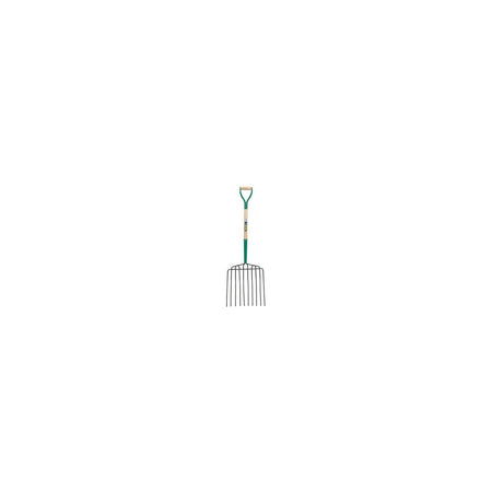 DRAPER 10 Prong Potato Fork with Wood Shaft and MYD Handle: Model No.10PPF