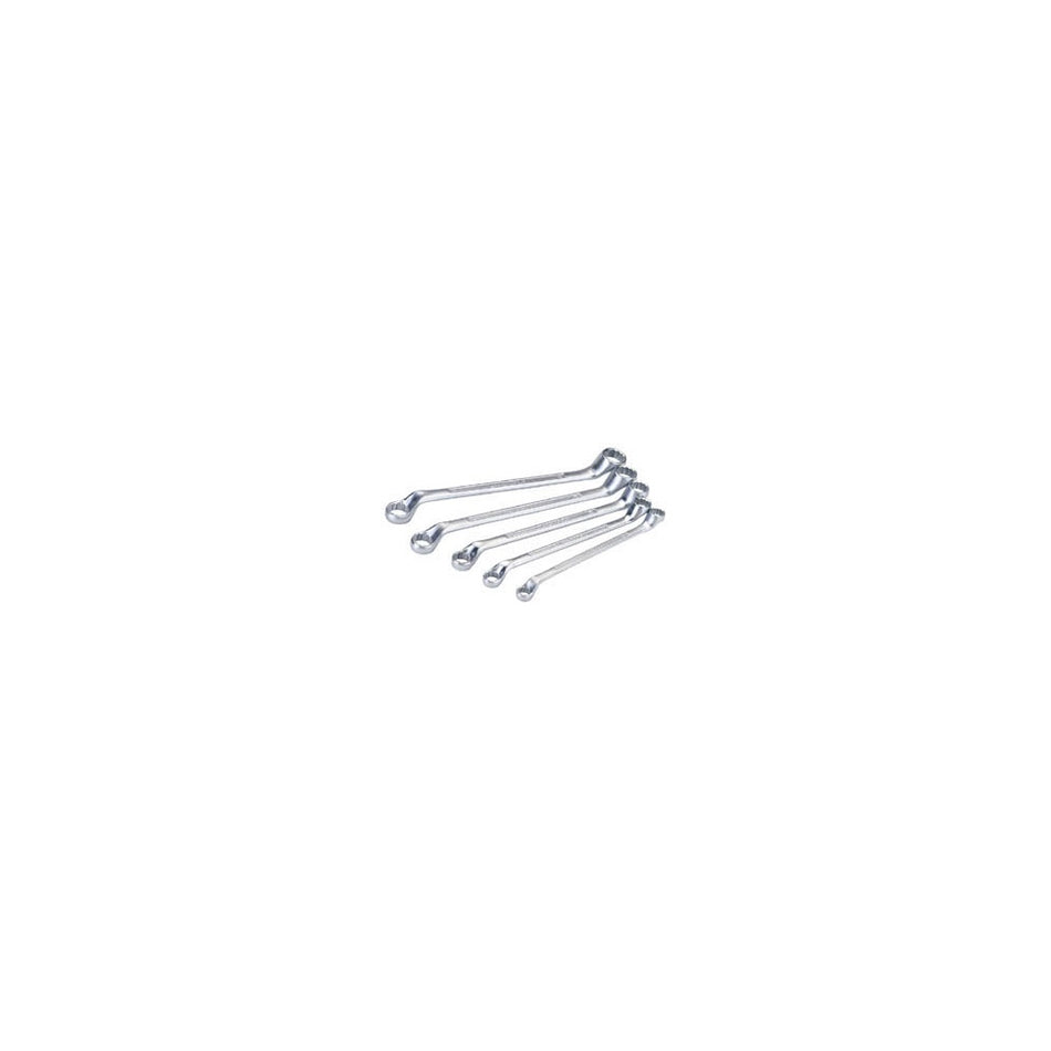 DRAPER 5 Piece Cranked Metric Ring Spanner Set: Model No.7102/5/MM