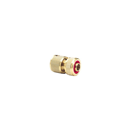 DRAPER Expert Brass 1/2in. Hose Connector with Water Stop: Model No.GWB3/H