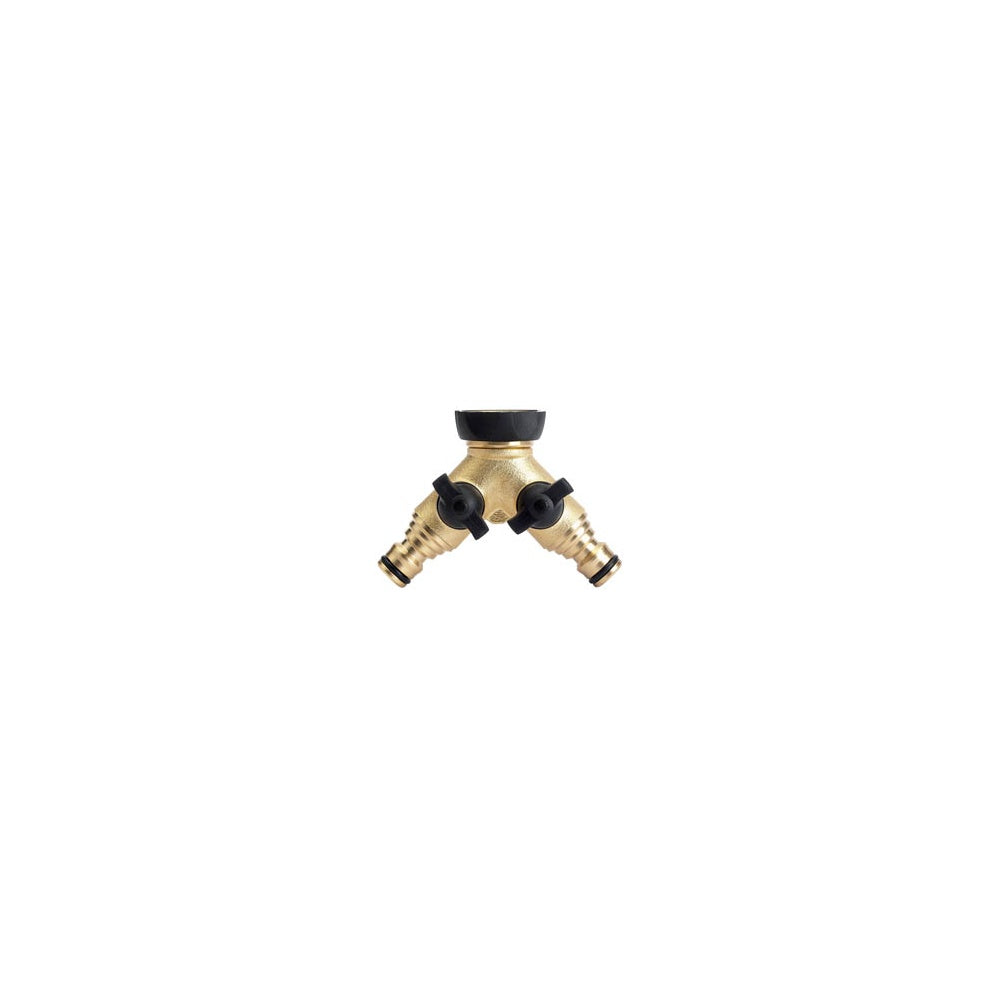 DRAPER Expert Brass 3/4in. BSP Double Tap Connector with Flow Control: Model No.GW44/H