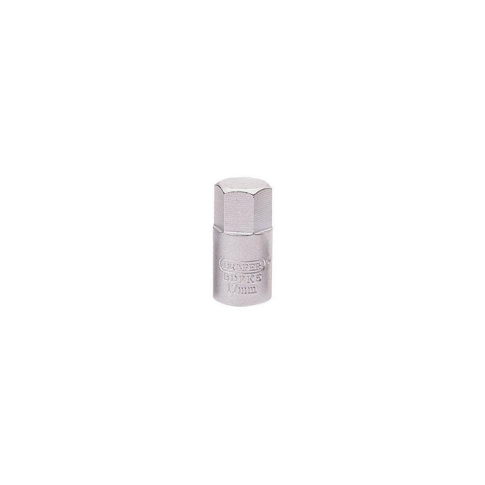 DRAPER 17mm Hexagon 3/8 Square Drive Drain Plug Key: Model No.DDPK5
