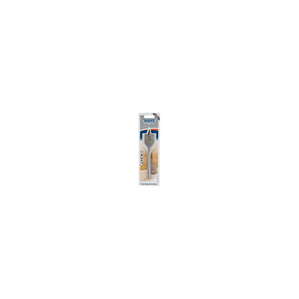 DRAPER Expert 28.0mm Flat Wood Bit: Model No.FB100PB