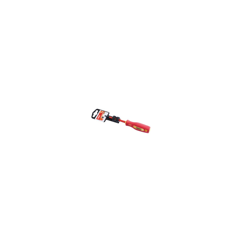 DRAPER 3mm x 75mm Fully Insulated Plain Slot Screwdriver. (Display Packed): Model No.952