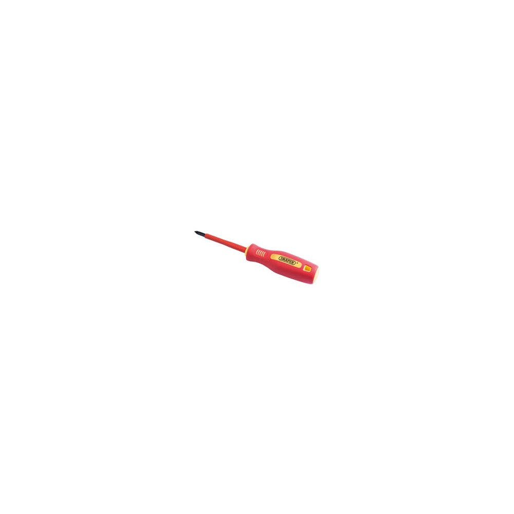 DRAPER No: 1 x 80mm Fully Insulated Soft Grip Cross Slot Screwdriver. (Sold Loose): Model No.952CSB