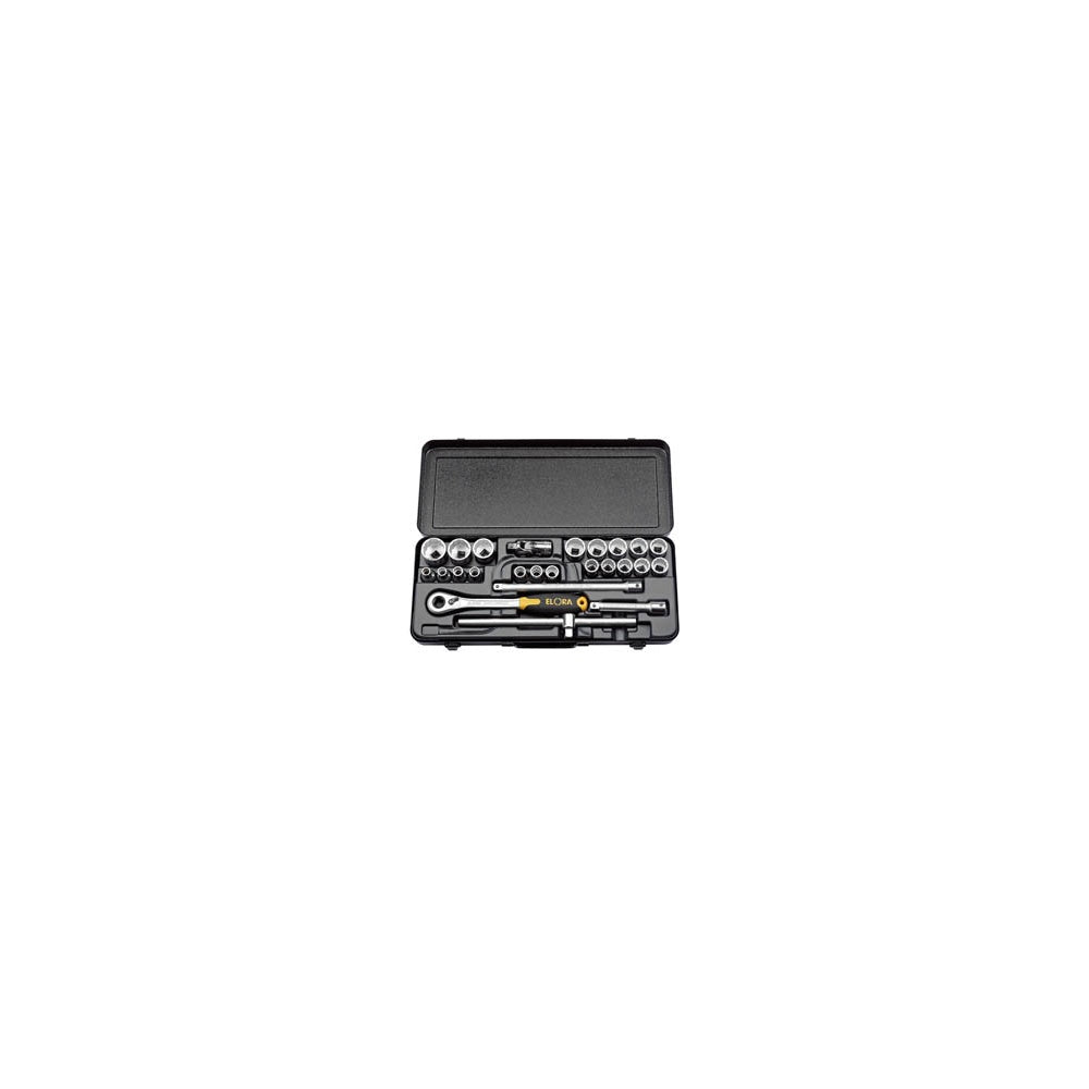 25 Piece 1/2in. Square Drive Metric Socket Set: Model No.770-OKLMU