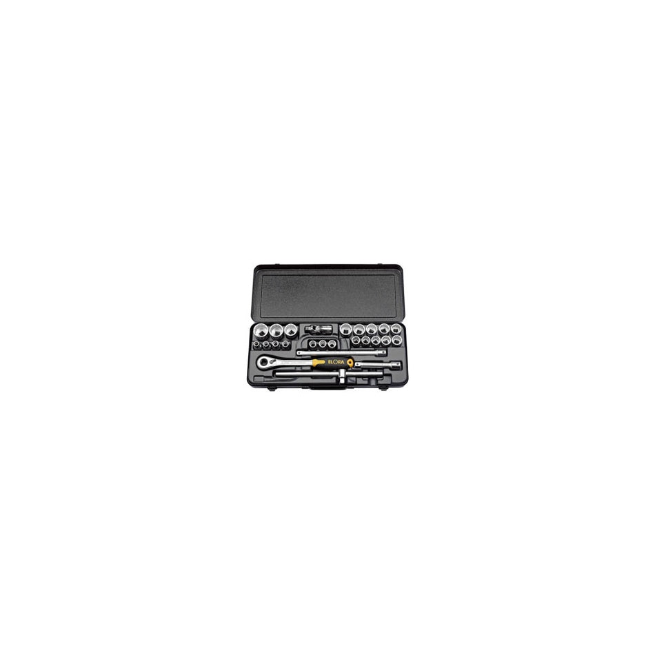 25 Piece 1/2in. Square Drive Metric Socket Set: Model No.770-OKLMU