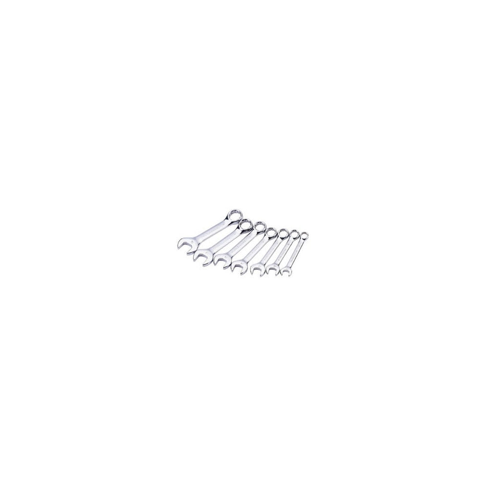 DRAPER 7 Piece Hi-Torq ; Metric Stubby Combination Spanner Set: Model No.8226/7/MM