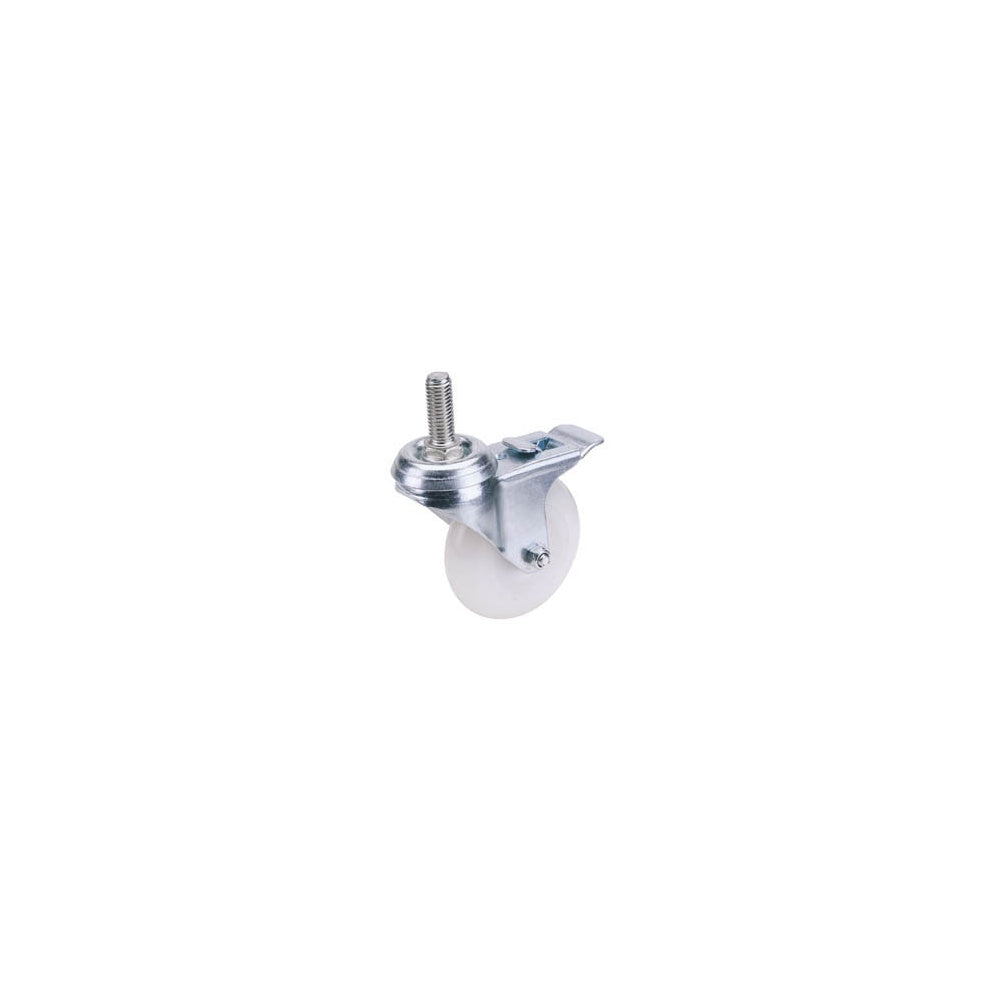 DRAPER 100mm Dia. Swivel Bolt Fixing Nylon Wheel with Brake - S.W.L. 125Kg: Model No.604100BB
