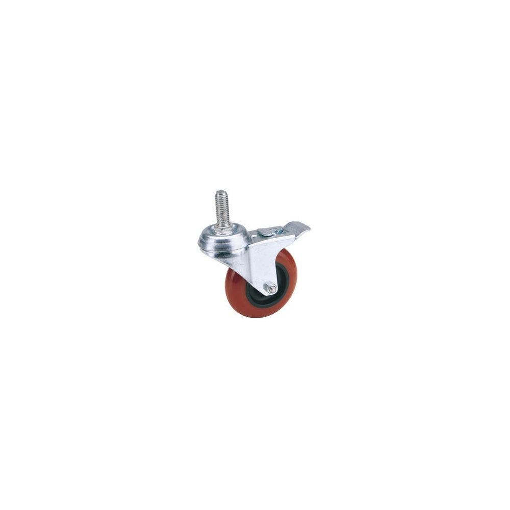 DRAPER 75mm Dia. Swivel Bolt Fixing Polyurethane Wheel with Brake - S.W.L. 70Kg: Model No.60575BB