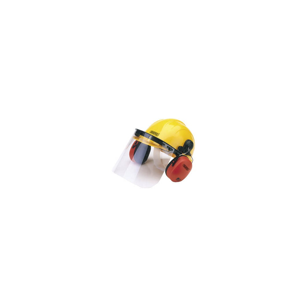 DRAPER Safety Helmet with Ear Muffs and Visor: Model No.SHEMV