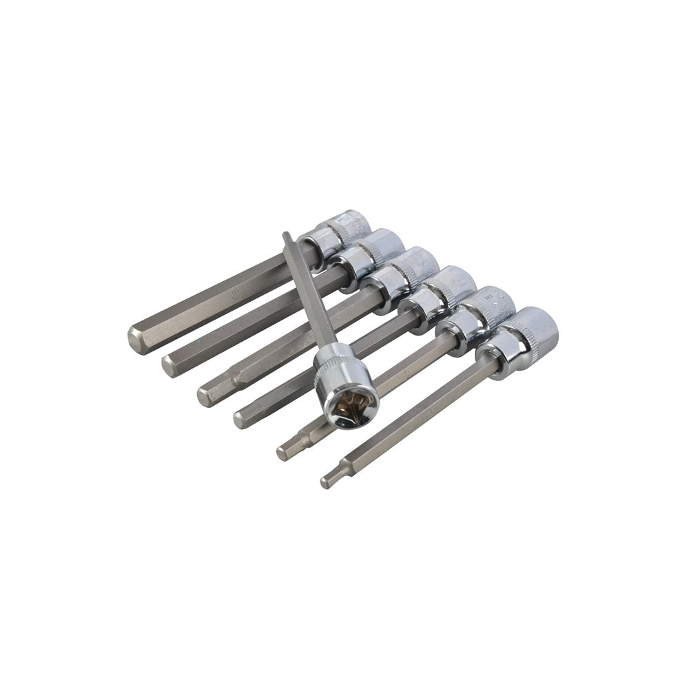 BlueSpot Tools Extra Long 3/8in Square Drive Hex Bit Sockets 7Piece