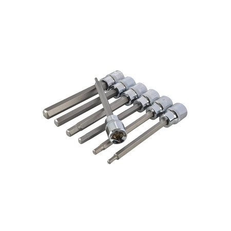 BlueSpot Tools Extra Long 3/8in Square Drive Hex Bit Sockets 7Piece