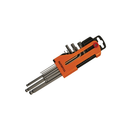 Faithfull Long Arm Ball End Hex Key Set of 9 Metric