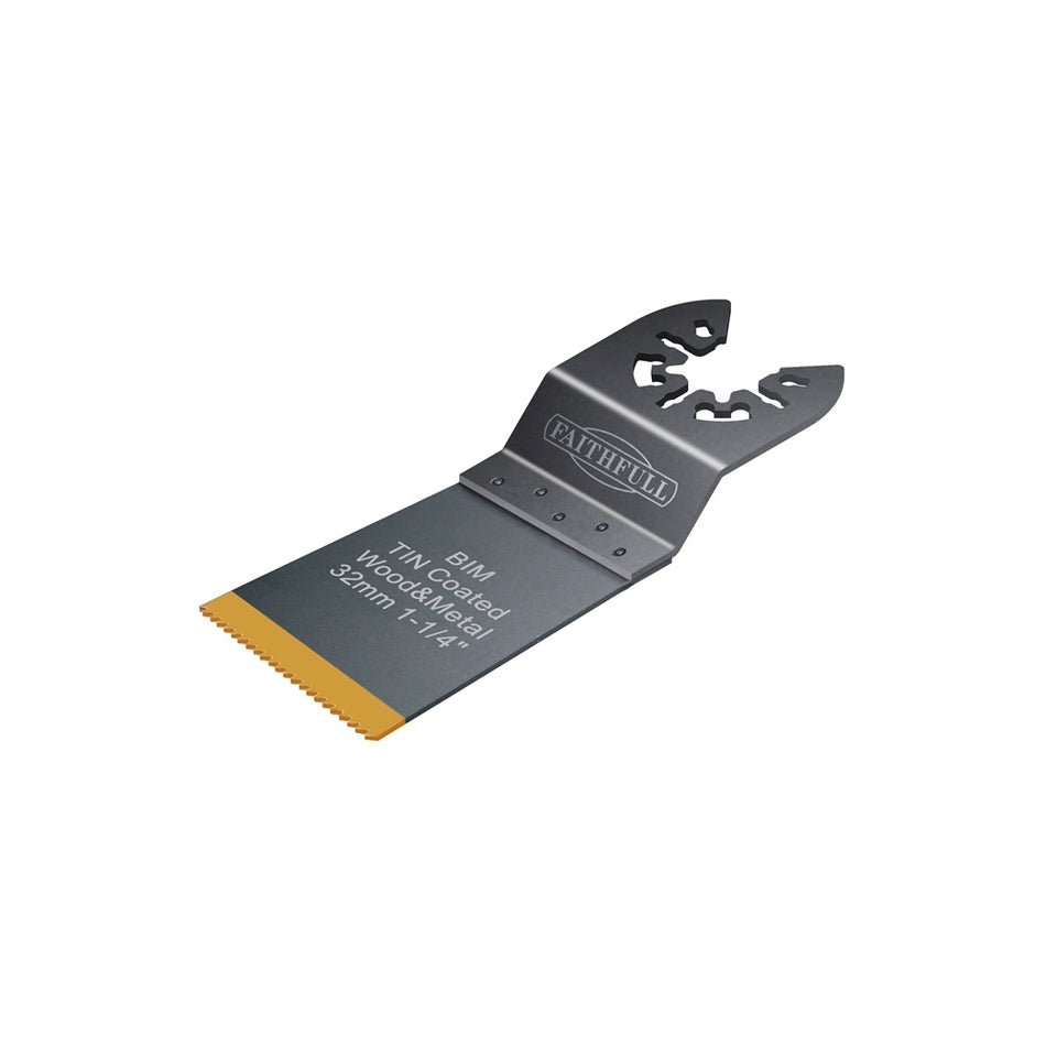 Faithfull Multi-Functional Tool Bi-Metal Flush Cut TiN Coated Blade 32mm