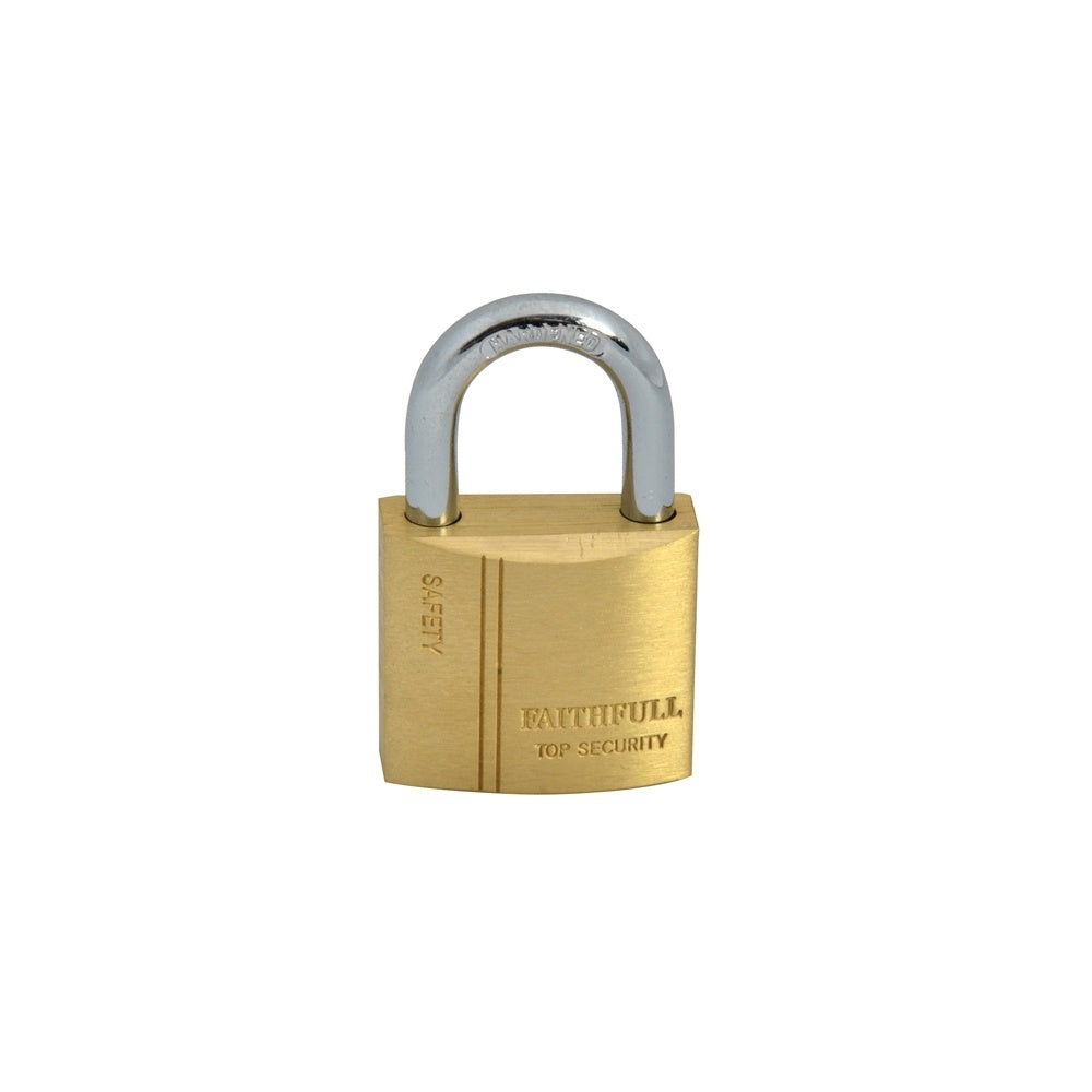 Faithfull Brass Padlock 30mm 3 Keys