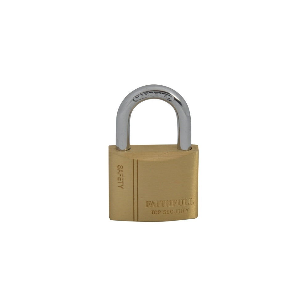 Faithfull Brass Padlock 40mm 3 Keys
