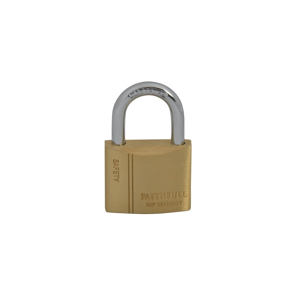 Faithfull Brass Padlock 40mm 3 Keys