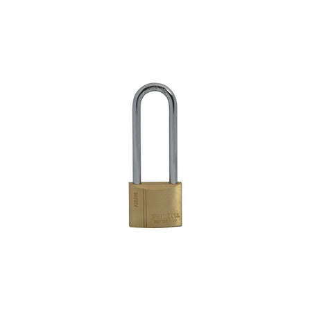 Faithfull Brass Padlock 40mm Long Shackle 3 Keys