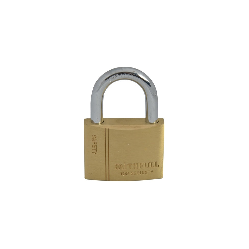 Faithfull Brass Padlock 50mm 3 Keys