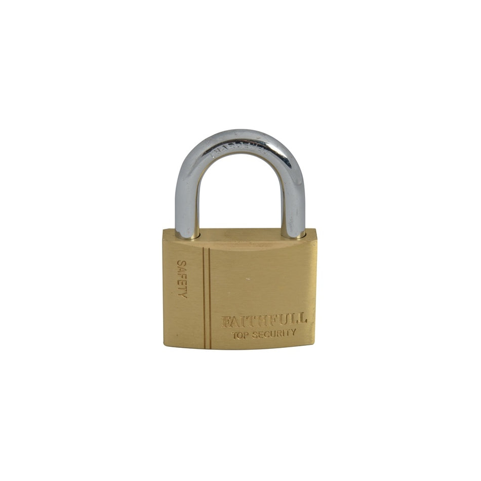 Faithfull Brass Padlock 50mm 3 Keys