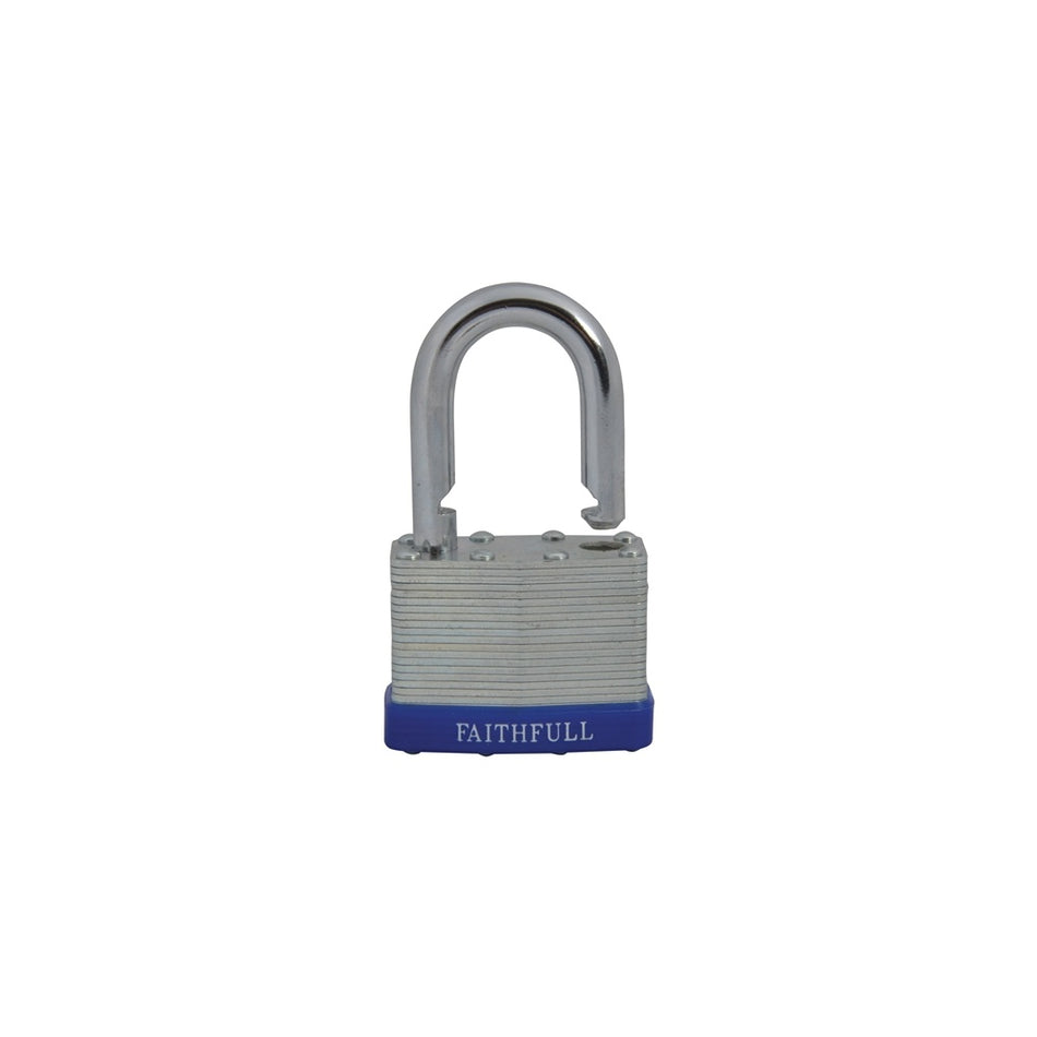 Faithfull Laminated Steel Padlock 50mm 3 Keys