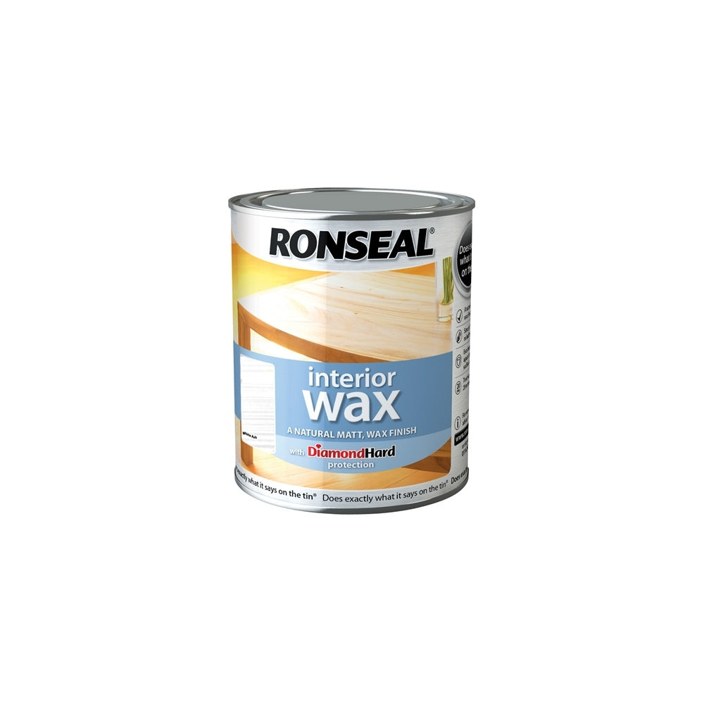 Ronseal Interior Wax White Ash 750ml