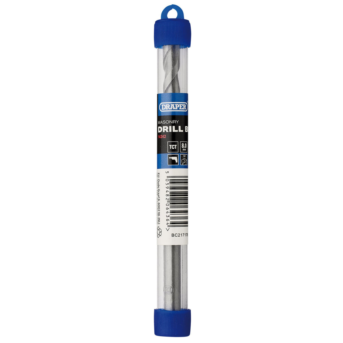 TCT Masonry Drill Bit, 8.0 x 120mm : Model No. DBMS