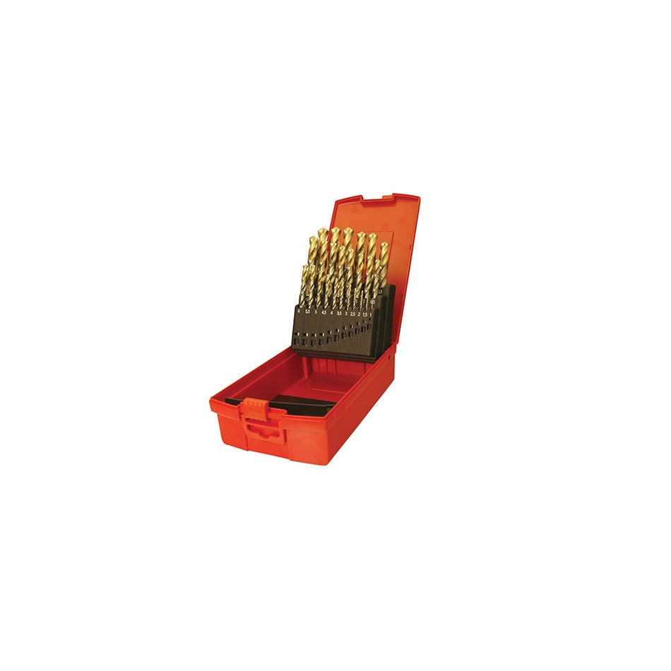 Dormer A095 Set 201 A002 HSS TiN Coated Jobber Drill Set of 19 1.0-10.0 x 0.5mm