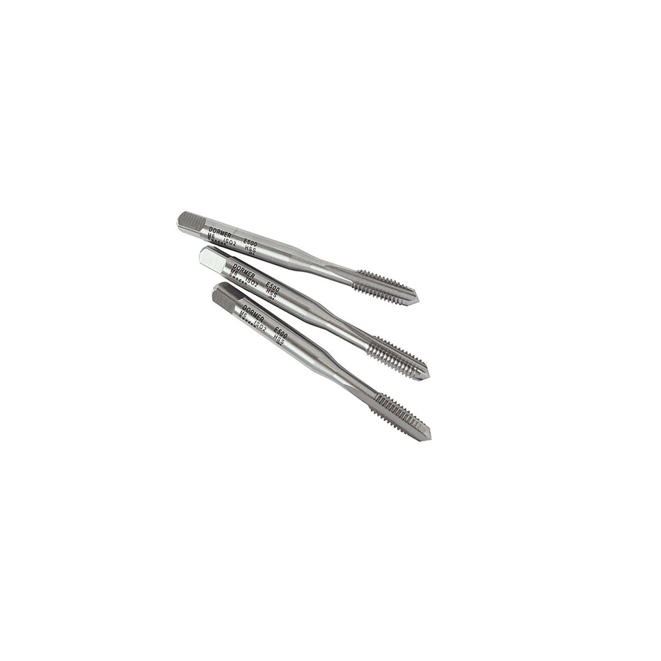 Dormer E500 HSS Coarse Tap Straight Flute 3mm Set of Three