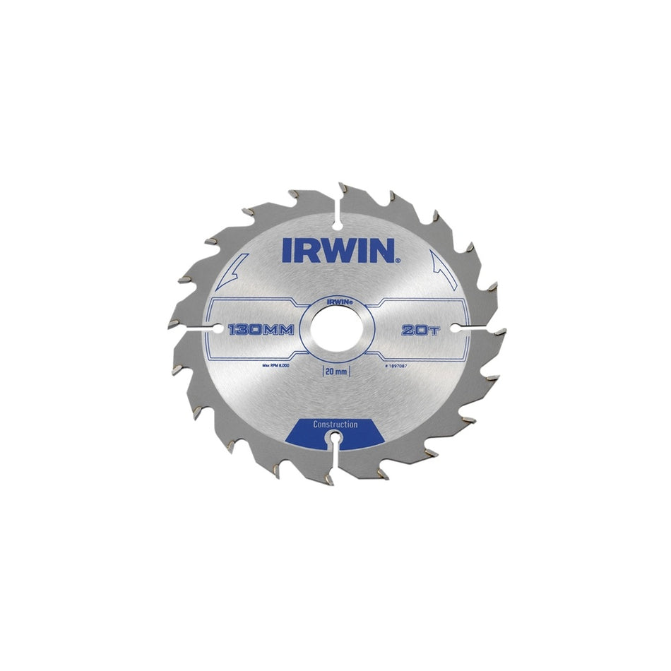 IRWIN Circular Saw Blade 130 x 20mm x 20T ATB
